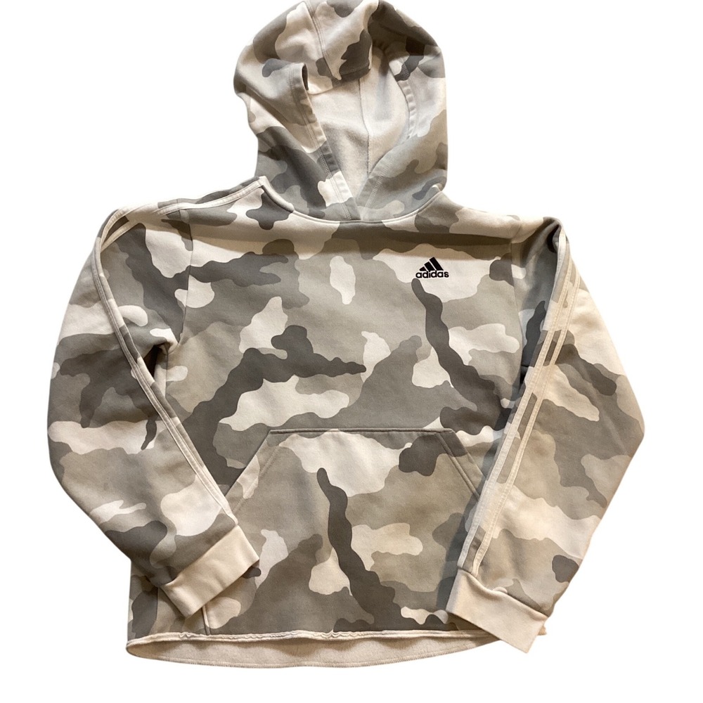 Adidas Womens Camo Print‎ Pullover Hoodie Regular Fit Size L